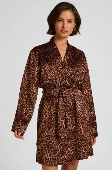 Hunkemöller Kimono Satin Schwarz