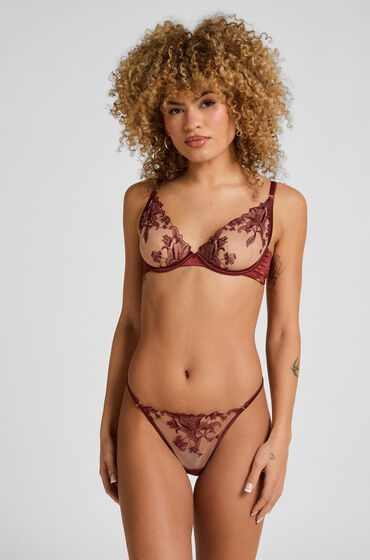 Hunkemöller Anouk Highleg String Rot