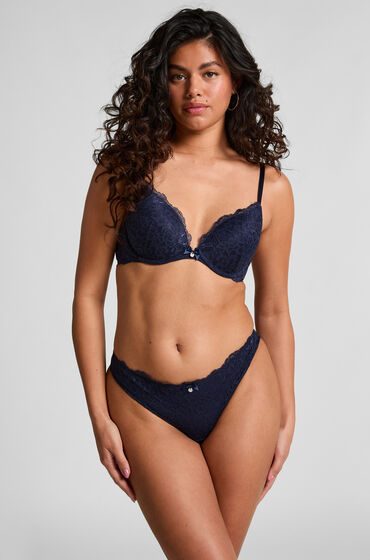 Hunkemöller String Marine Blau