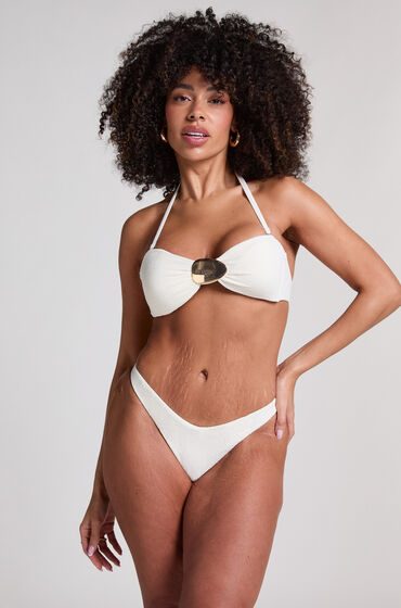 Hunkemöller Cabo Bikiniunterteil mit hohem Beinausschnitt Weiß