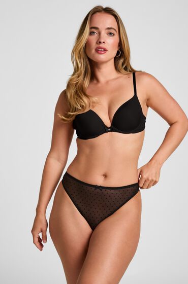 Hunkemöller Hoch geschnittener String Frankie Schwarz