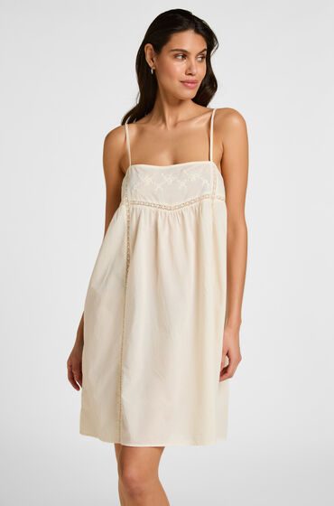 Hunkemöller Slipdress Embroidery Weiß