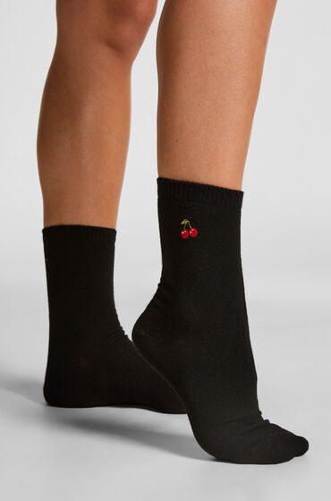 Hunkemöller Crew-Socken aus Modal Schwarz