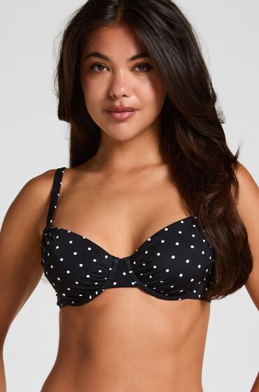 Hunkemöller Bardolino Gepolstertes Bügel-Bikini-Oberteil Schwarz