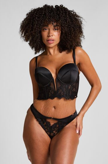 Hunkemöller Grace Brazilian mit hohem Beinausschnitt Schwarz