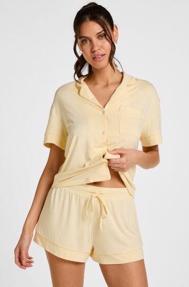Hunkemöller Jersey-Shorts Essential Gelb