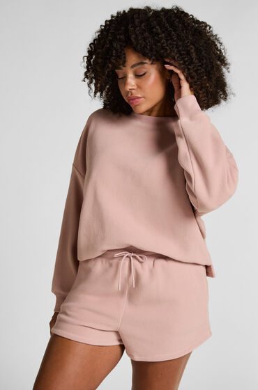 Hunkemöller Sportliche Shorts Fleece Rose
