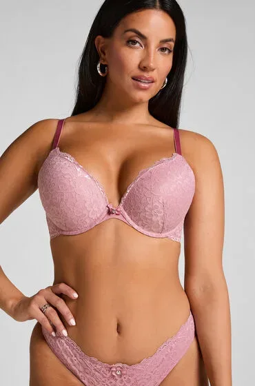 Hunkemöller - BH mit Push up Effekt, für Damen, Pink, Größe 80B