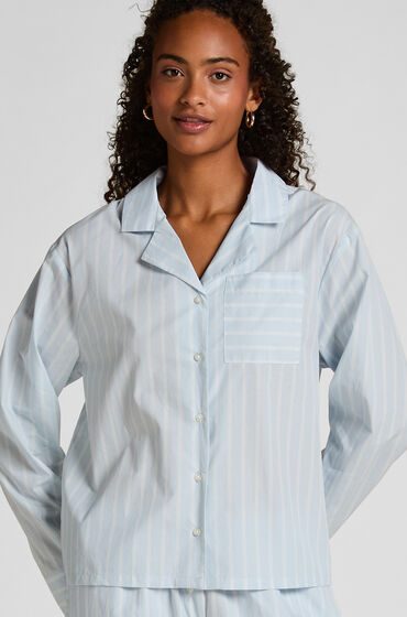 Hunkemöller - Pyjama Oberteil, für Damen, Blau Größe S