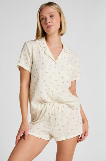 Hunkemöller Musselin-Shorts Weiß