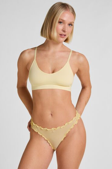 Hunkemöller 3er-Pack Gingham String Gelb