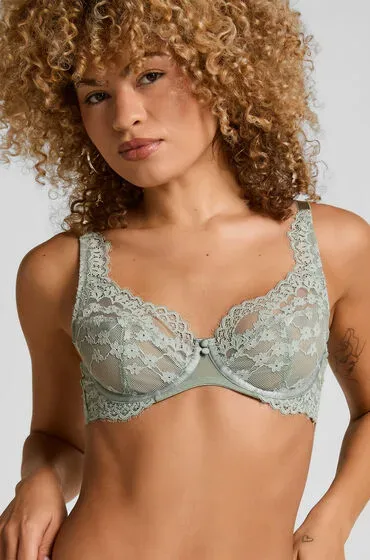 Hunkemöller - Bügel-BH, unwattiert, für Damen, Grün Größe 85C
