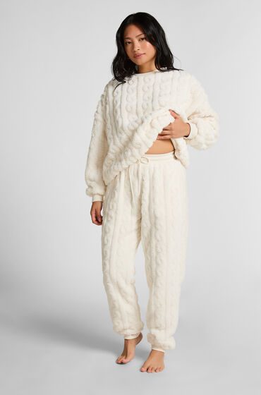 Hunkemöller Jogger Cable Fleece Weiß