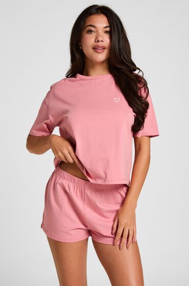 Hunkemöller Pyjama-Set aus Baumwolle Rose