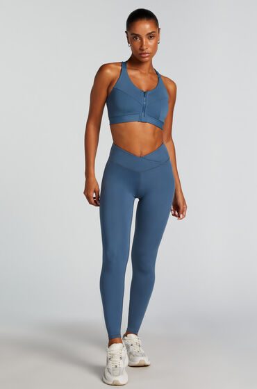 Hunkemöller HKMX Gekreuzte High Waist-Leggings Blau