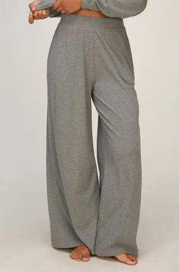 Hunkemöller PANT WL PREMIUM RIB JERSEY Grau