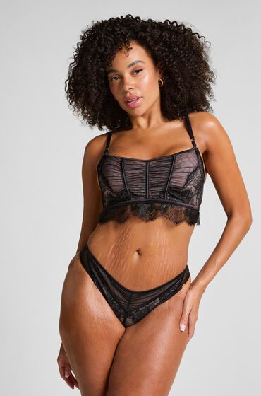 Hunkemöller Cynthia Brazilian mit hohem Beinausschnitt Schwarz
