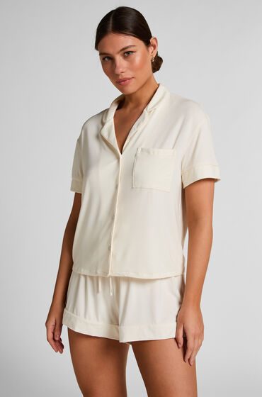 Hunkemöller Jersey-Shorts Essential Weiß