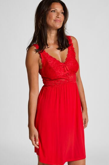 Hunkemöller Slipdress Nora Lace Rot