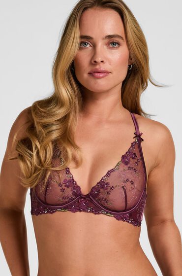 Hunkemöller Bügel-Longline-BH ohne Polsterung Peonie Lila