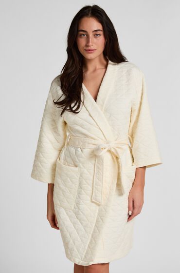 Hunkemöller Gesteppter Bademantel Weiß