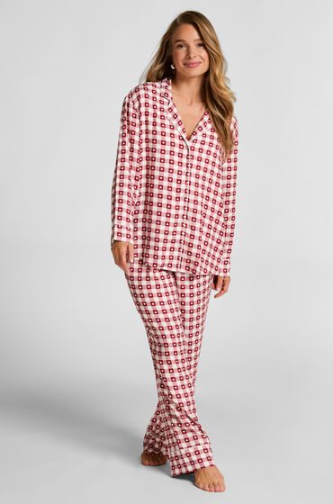 Hunkemöller Pyjamaset Twill Rot
