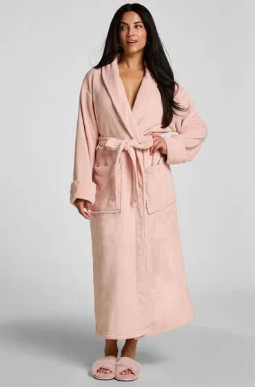 Hunkemöller Weicher Fleece-Bademantel Rose