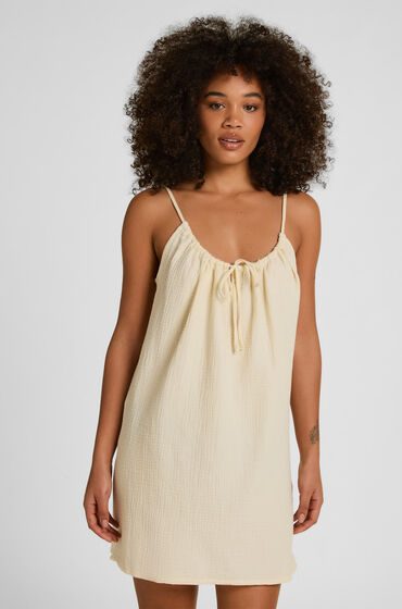 Hunkemöller Musselin-Slipdress Gelb