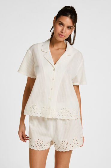 Hunkemöller Short Scallop Weiß