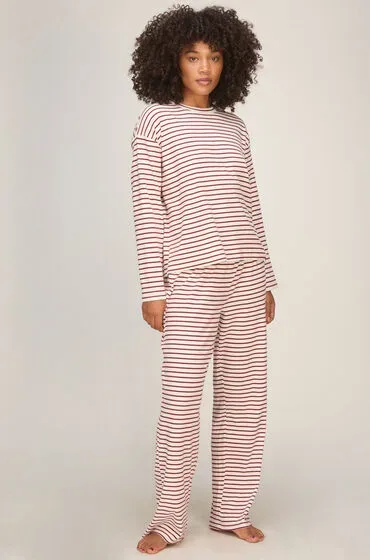 Hunkemöller Pyjamaset Baumwolljersey Rot