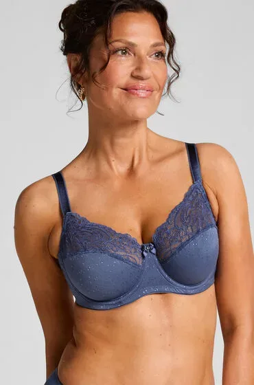 Hunkemöller - Bügel-BH, unwattiert, für Damen, Indigo, Größe 75C