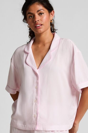 Hunkemöller Kurzärmelige Pyjama-Jacke Rose