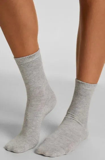 Hunkemöller Crew-Socken aus Modal Grau