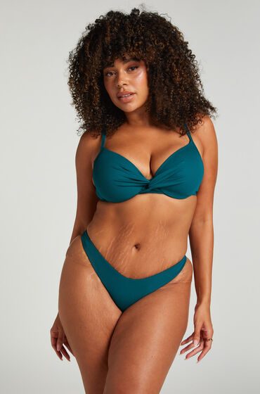 Hunkemöller Bikini Slip mit hohem Beinausschnitt Eclipse Grün