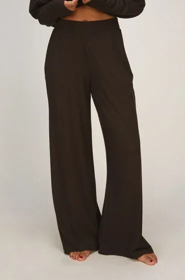 Hunkemöller PANT WL PREMIUM RIB JERSEY Braun