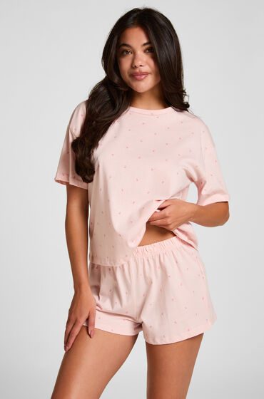 Hunkemöller Pyjamaset Baumwoll Rose