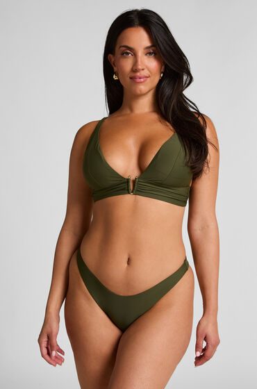 Hunkemöller Bikini Slip mit hohem Beinausschnitt Luna Grün