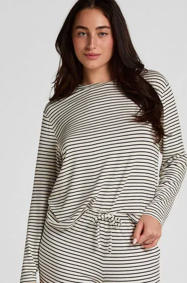 Hunkemöller Pyjama Top Loose Jersey Weiß