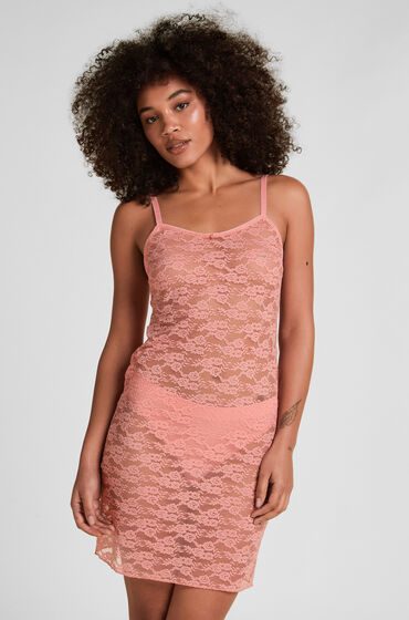 Hunkemöller Slipdress aus Allover-Spitze Rose