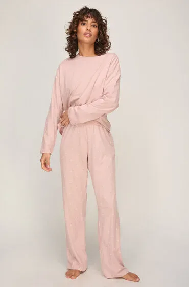 Hunkemöller Pyjamaset Baumwolljersey Rose