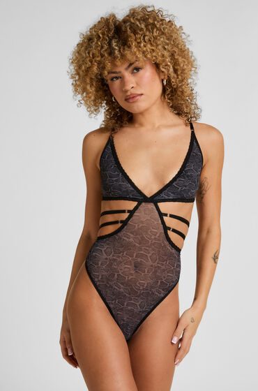 Hunkemöller Azula Body mit Cut-Outs Grau