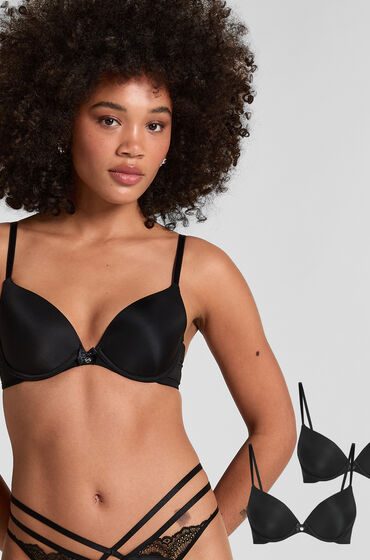 Hunkemöller Doppelpack vorgeformter Bügel-BH Schwarz