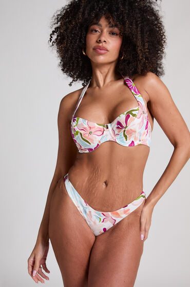 Hunkemöller Ayanna Bikiniunterteil mit hohem Beinausschnitt Weiß