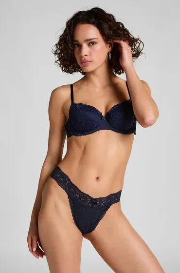 Hunkemöller Extra Tief sitzender String Madison Blau