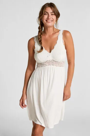Hunkemöller Slipdress Nora Lace Weiß