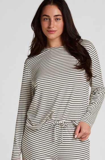 Hunkemöller Pyjama Top Loose Jersey Weiß