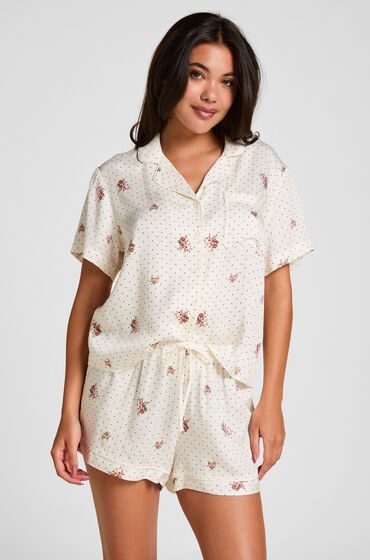 Hunkemöller Pyjama-Shorts Satin Weiß