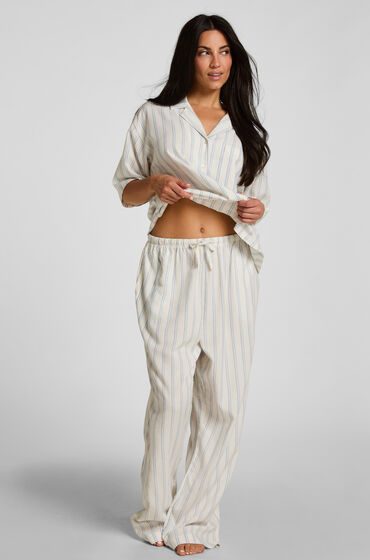 Hunkemöller Hose Leinen Weiß