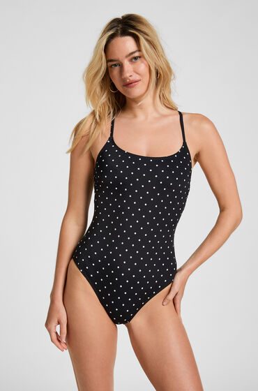 Hunkemöller Badeanzug Bordolino Schwarz