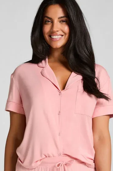 Hunkemöller Kurzärmelige Jersey-Jacke Essential Rose